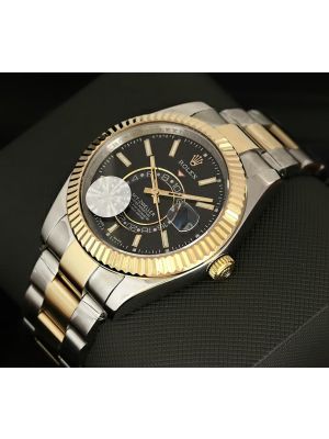 Rolex Sky-Dweller Two Tone Black Dial Watches 