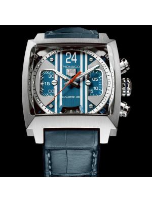 TAG Heuer Monaco 24 Calibre 36 Light BLUE Dial Watch