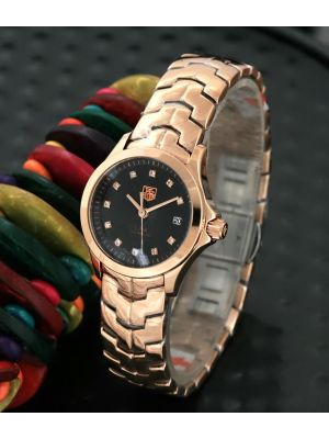 TAG Heuer Link Lady RoseGold Black Dial Watches Online Pakistan