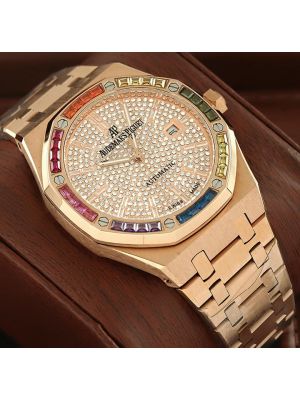 Audemars Piguet Royal Oak Diamond Dial Gem Bezel Watch price