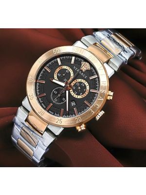 Versace Chronograph Mens Two Tone Watch