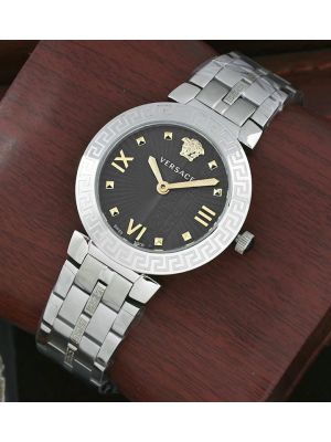 Versace Greca Icon Quartz Black Dial Ladies Watch