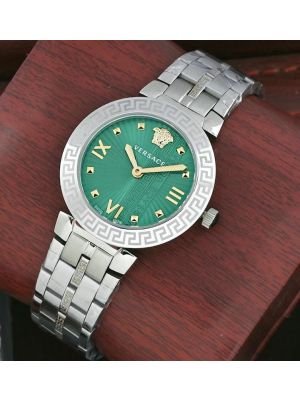 Versace Greca Icon Quartz Green Dial Ladies Watch