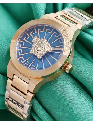 Versace Medusa Infinite Blue Dial Rose Gold Unisex Watch