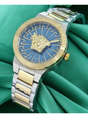 Versace Medusa Infinite Two-tone Blue Dial Unisex Watch