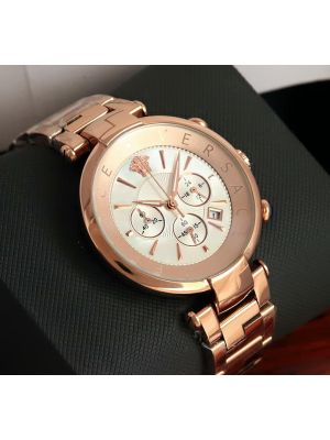 luxury Versace Revive Mother of Pearl Dial Chronograph watches
